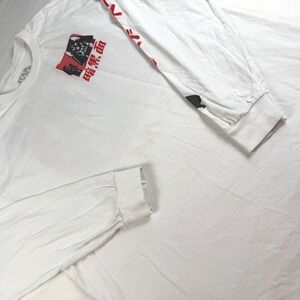 Star Wars Darth Vader Long Sleeve Mens L White Japanese Kanji Graphic Tee